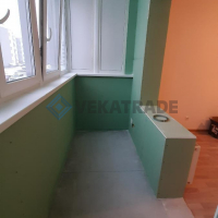Петродворцовый район, ул. Парковая 16-4, остекление и отделка балкона