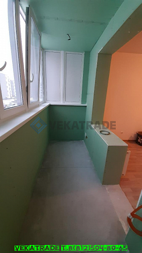 Петродворцовый район, ул. Парковая 16-4, остекление и отделка балкона