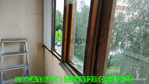 Красносельский район, ул. Добровольцев 58, серия дома 600.11 (Корабль), остекление балкона