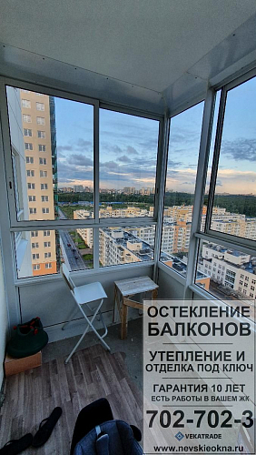Приморский район, Суздальское шоссе 26-2, замена фасадного остекления