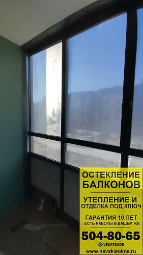 Московский район, Пулковское шоссе 71-4, остекление балкона
