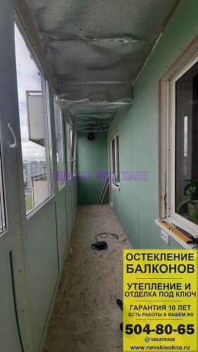 Красносельский район, Ленинский пр.  57-1, серия дома И-155, утепление и отделка лоджии