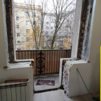 Московский район, ул. Благодатная 47, установка балконного блока
