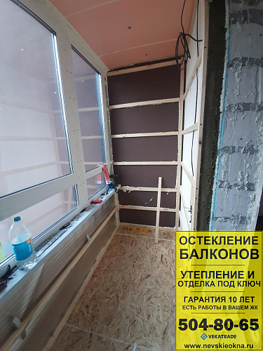 Красносельский район, пр. Ветеранов 175-1, утепление лоджии и объединение с комнатой