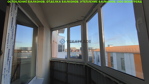 Парголово, ул. Тихоокеанская 10-1, остекление балкона