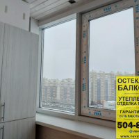 Красносельский район, пр. Героев 18, остекление лоджии альпинистами и установка термокоробов