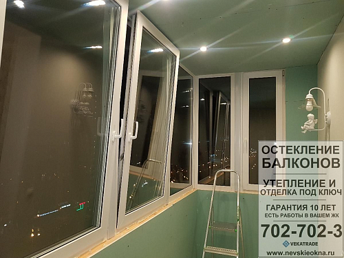Красносельский район, ул. Адмирала Коновалова 2-4, устранение протечек на балконе и утепление с черновой отделкой