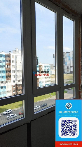 Приморский район, Комендантский 71-1, замена фасадного остекления лоджии