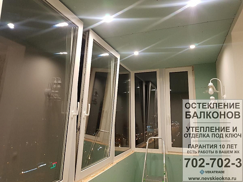 Красносельский район, ул. Адмирала Коновалова 2-4, устранение протечек на балконе и утепление с черновой отделкой