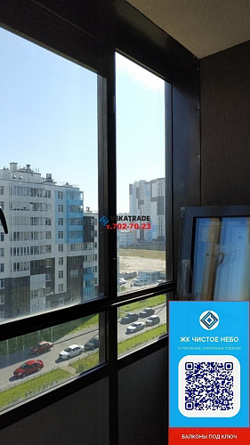 Приморский район, Комендантский 71-1, замена фасадного остекления лоджии