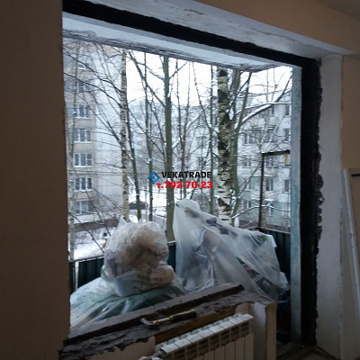 Установка балконного блока Северный пр 63-4