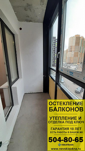 Кудрово, Европейский пр-кт 18, отделка балкона