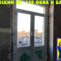 Московский район, пр. Московский 189, установка балконного блока в старом фонде без отделки оконных откосов