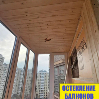 Красносельский район, пр. Ленинский 78-2, утепление и отделка балкона вагонкой