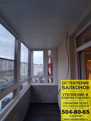 Красносельский район, Ветеранов 173-7, отделка балкона