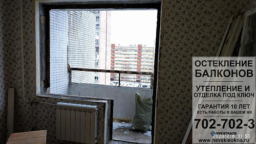 Выборгский район, ш. Выборгское 31, серия дома 137, установка теплого балконного блока