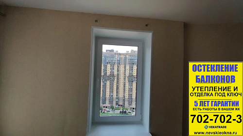 Парголово, ул. Фёдора Абрамова 21-3, установка пластикового окна в квартире