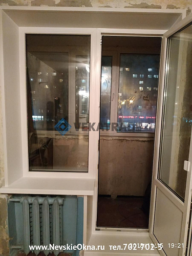 Выборгский район, пр. Художников 39-1, серия дома 1ЛГ-504Д, установка теплого балконного блока