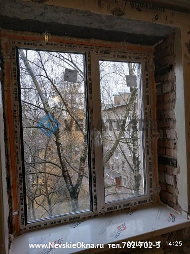 Выборгский район, пр. Тореза 25, серия дома 1-528-КП-10, установка теплых пластиковых окон