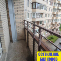 Мурино, ул. Шоссе в Лаврики 57-1, теплое остекление балкона