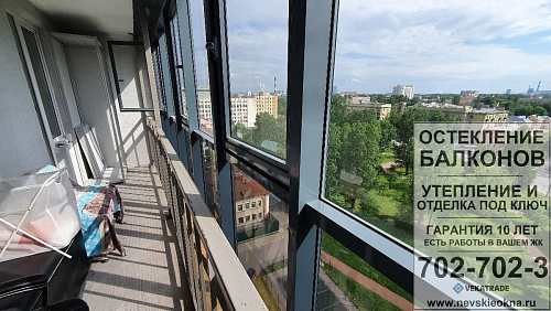 Невский район, пр. Обуховской обороны 110, утепление и отделка лоджии