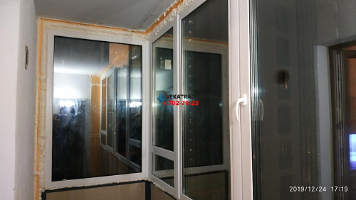 Московский район, пр. Дунайский 14-1, замена фасадного холодного остекления на теплое
