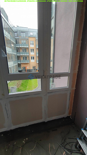 Московский район, Пулковское шоссе 71-19, замена фасадного остекления лоджии