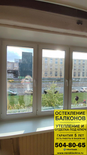 Калининский район, пр. Просвещения 104, серия дома 602, установка окна