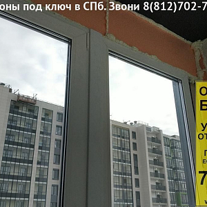 Фото замены холодного остекления лоджии ЖК Философия. СПб, 1й Предпортовый проезд 13