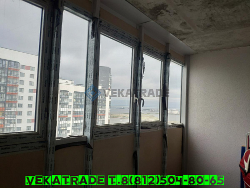 Красносельский район, пр. Героев 18, остекление лоджии альпинистами