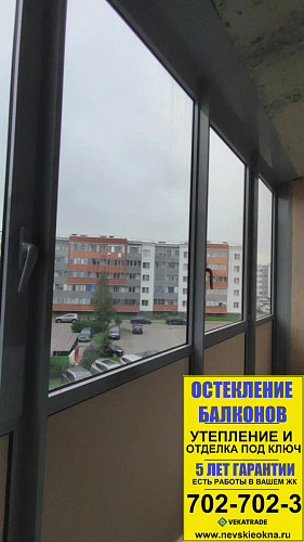 Петродворцовый район, ул. Парковая 14-1, замена фасадного остекления лоджии