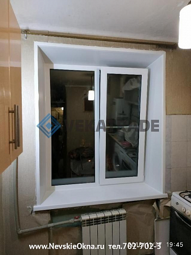 Выборгский район, пр. Тореза 25, серия дома 1-528-КП-10, установка теплых пластиковых окон