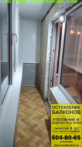 Красносельский район, ул. Десантников 28,  серия дома 1-ЛГ602У, ремонт балкона