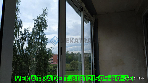 Красносельский район, ул. Добровольцев 58, серия дома 600.11 (Корабль), остекление балкона