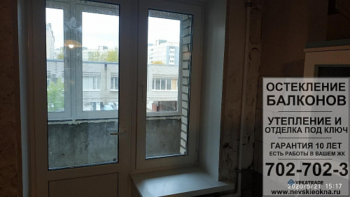 Выборгский район, пр. Энгельса 139-21, установка теплого балконного блока