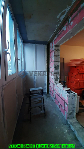 Петродворцовый район, ул. Парковая 16-4, остекление и отделка балкона