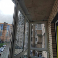 Мурино, ул. Шоссе в Лаврики 57-1, теплое остекление балкона