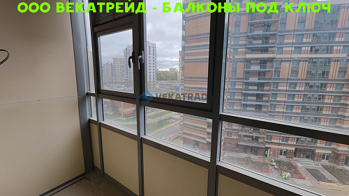 Приморский район, Богатырский пр. 2А, остекление лоджии альпинистами