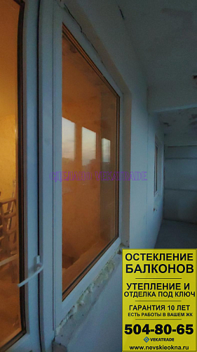 Красносельский район, Ленинский пр.  57-1, серия дома И-155, установка балконного блока