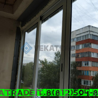 Красносельский район, ул. Добровольцев 58, серия дома 600.11 (Корабль), остекление балкона
