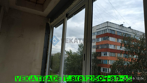 Красносельский район, ул. Добровольцев 58, серия дома 600.11 (Корабль), остекление балкона
