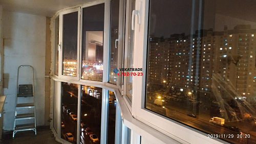 Приморский район, Богатырский 51, панорамное остекление лоджии