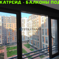 Выборгский район, ул. Новолитовская 10-1, замена фасадного остекления альпинистами