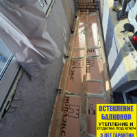Калининский район, пр. Пискаревский 18, серия дома 1-528КП-82, утепление и отделка лоджии в кирпичном доме