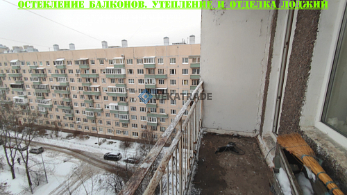 Московский район, ул. Купчинская 19, серия дома 1ЛГ-504, остекление лоджии