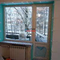 Калининский район, пр. Северный 63-4, серия дома 1ЛГ-507-6, установка теплого балконного блока