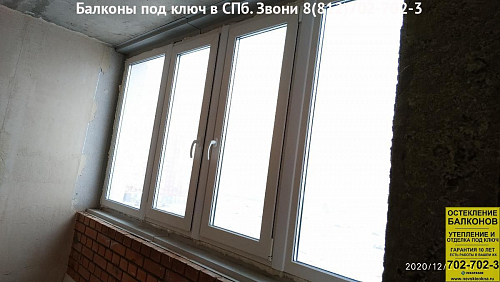 Красносельский район, пр. Героев 18, остекление 2х балконов