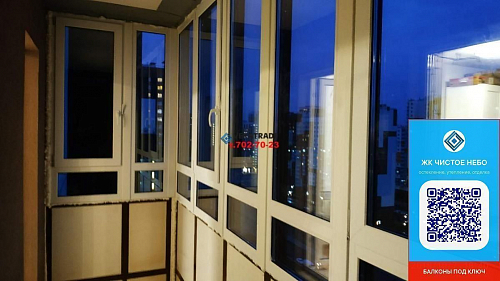 Приморский район, Комендантский 64-1, ремонт балкона под ключ с кондиционером