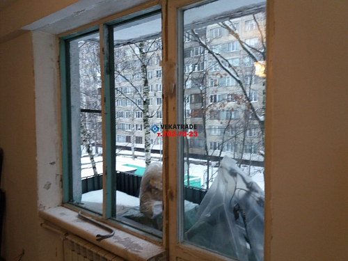 Калининский район, пр. Северный 63-4, серия дома 1ЛГ-507-6, установка теплого балконного блока