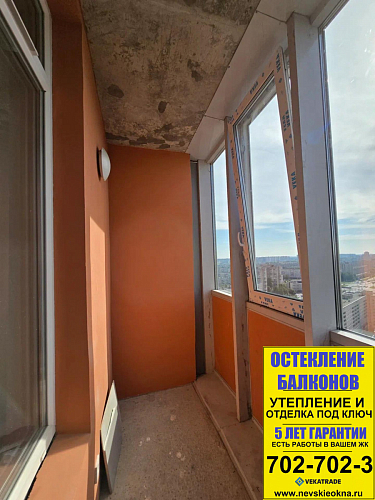 Выборгский район, пр. Просвещения 43, утепление и отделка лоджии под ключ